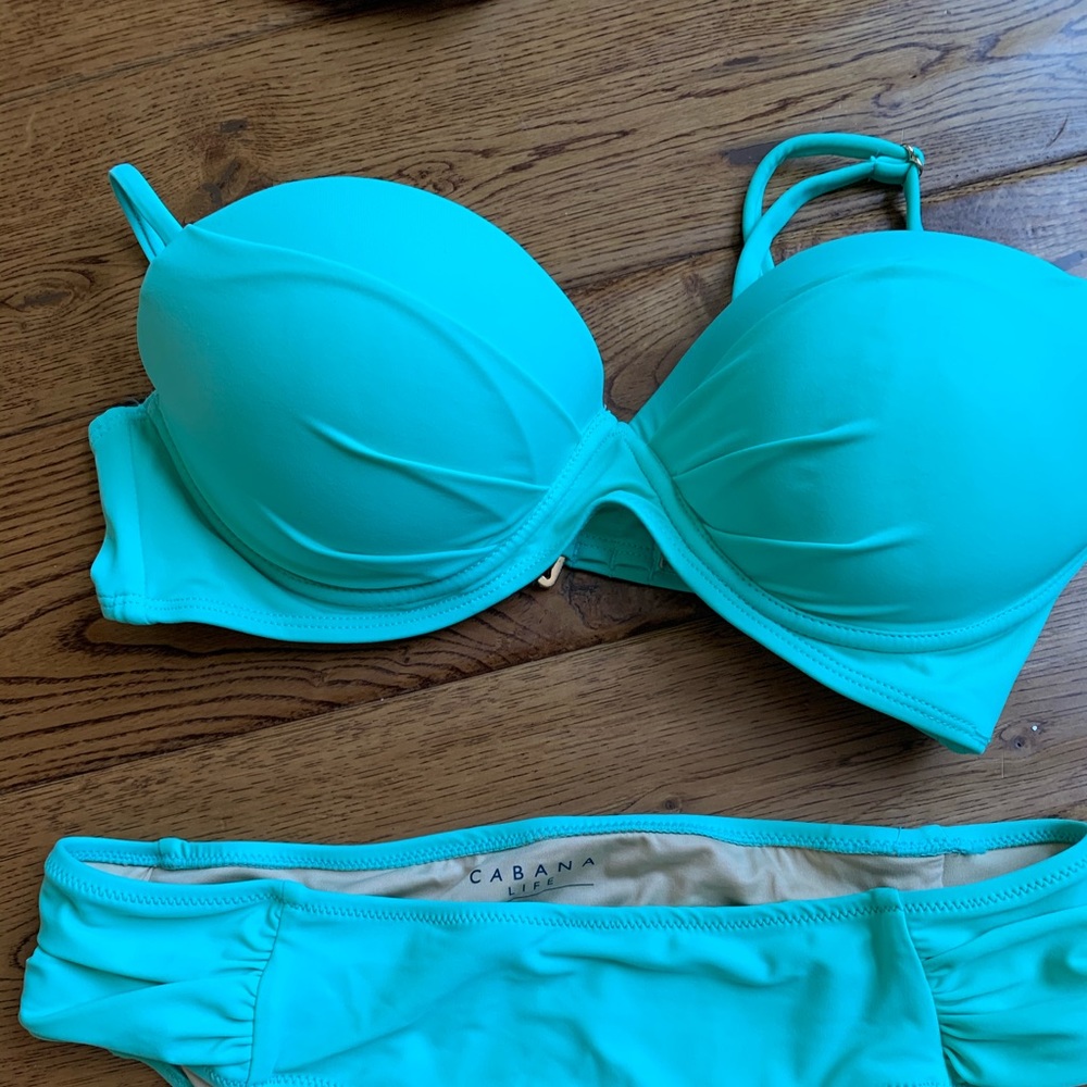 COPY - Cabana Life Aqua Underwire Top, medium